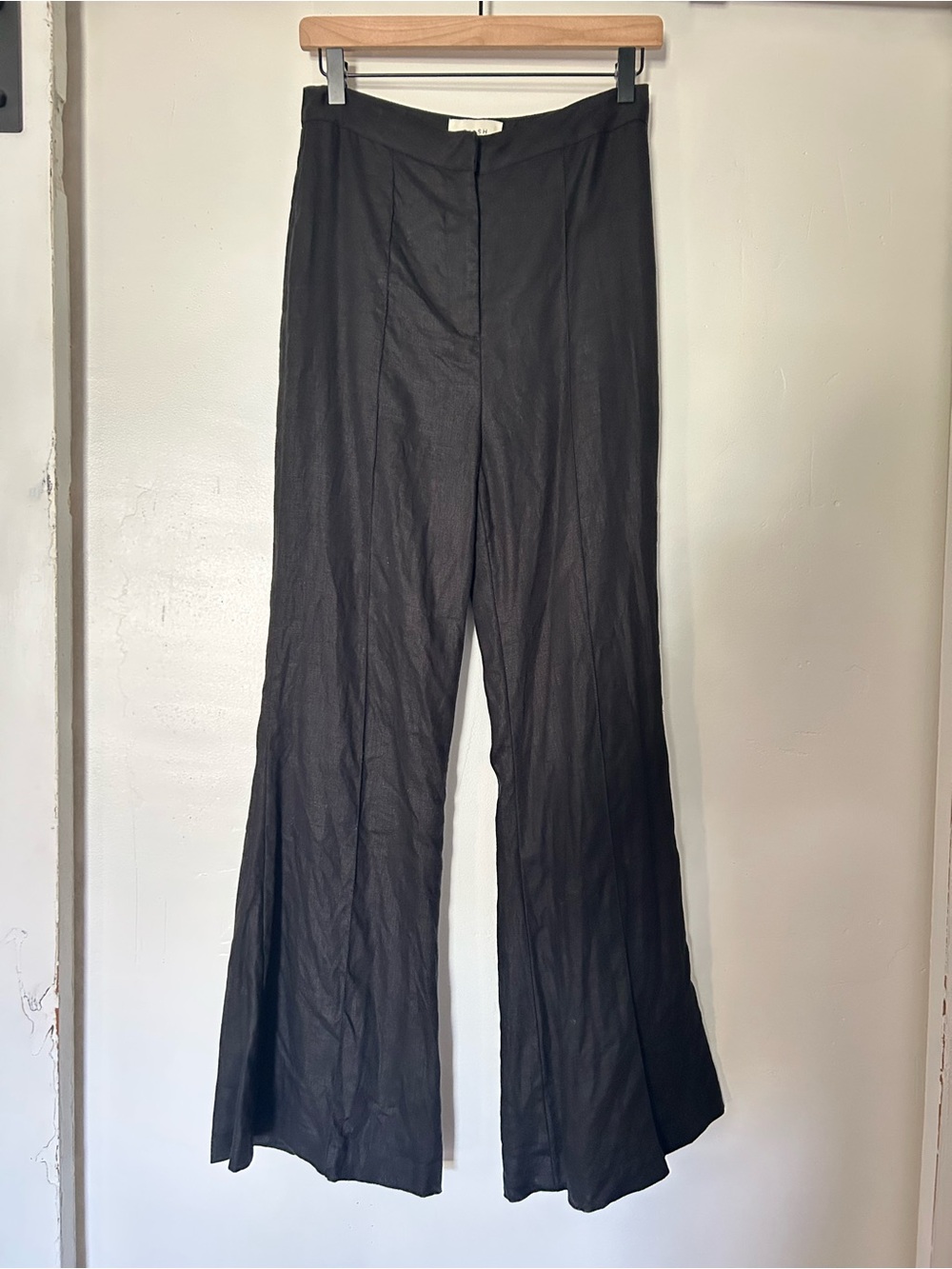 DISSH Black Linen Flare Pants US 6
